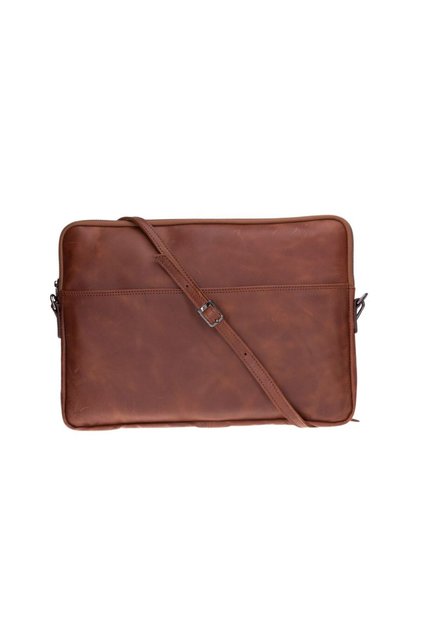 Leeds 14 Inch MacBook and Pc Compatible, Genuine Leather, Handmade Case, Caramel
