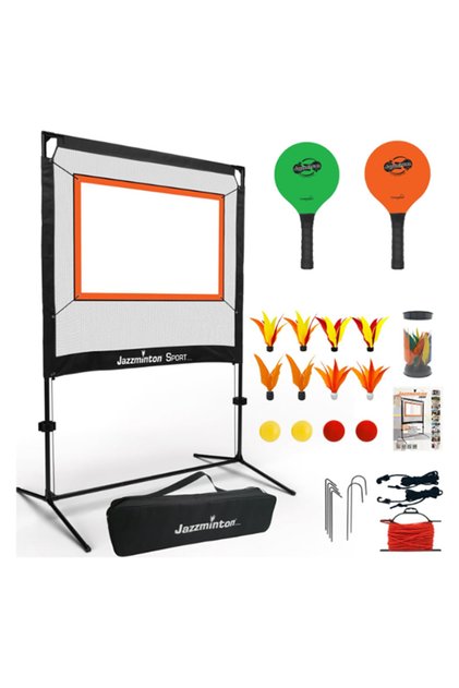 Jazzminton Sport Paddle Game With Net Indoor & Outdoor, Without Limits Pickleball Practice Board Bad