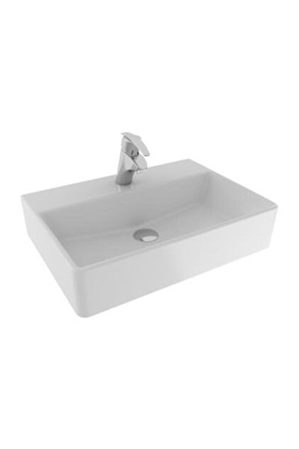 Eca Serel Minimal Dikdörtgen Tezgah Üstü Çanak Lavabo 42x60