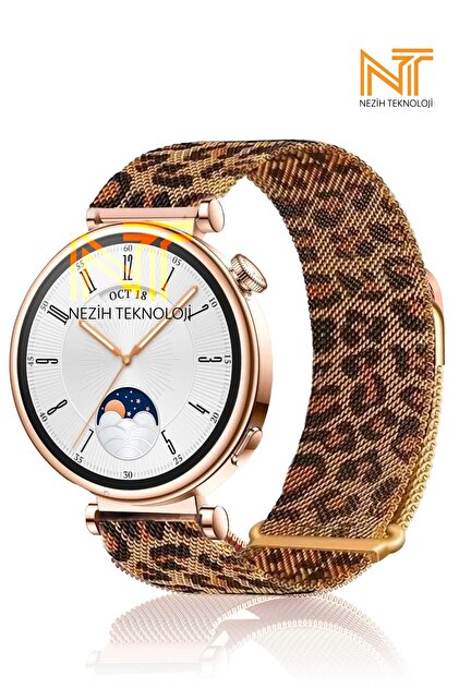 Huawei Watch Gt4 / Gt5 / Gt6 / Gt7 41mm Uyumlu Mıknatıslı Milanes Örgü Hasır Metal Kordon 18mm
