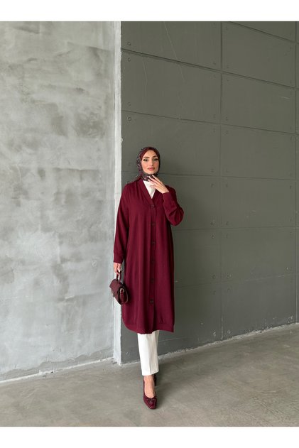 Düğmeli Standart Beden Oversize Kap/Giy-Çık Tunik