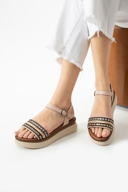 Women's Thick Sole Daily Sandals Rina Beige