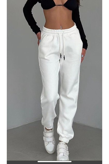 Three-Threaded Ribbed Jogger Winter Sportswear Bottoms