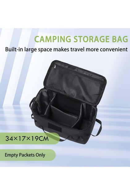Black Outdoor Camping Gas Tank Storage Bag Large Capacity Ground Nail Tool Bag Gas Canister Picnic C