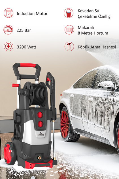 G GAPTOOLS Yıkama Makinesi İndüksiyon Motorlu 225 Bar GP3200AC