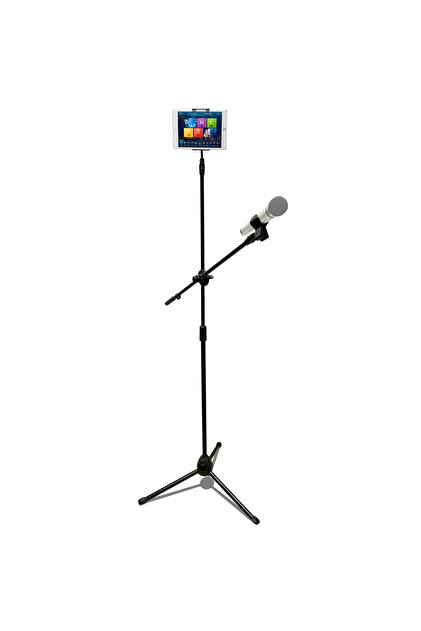 Coverzone 190cm Maksimum Uzunluk 2in1 Mikrofon ve Tablet Stant
