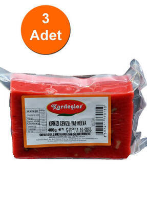 かみさわ Kardeşler Şekerleme Kardeşler Cevizli Kırmızı Yaz Helvası 400 G