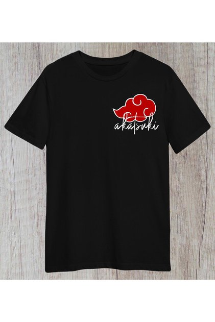 Men's Anime Naruto Akatsuki Cloud Custom Design Regular T-shirt