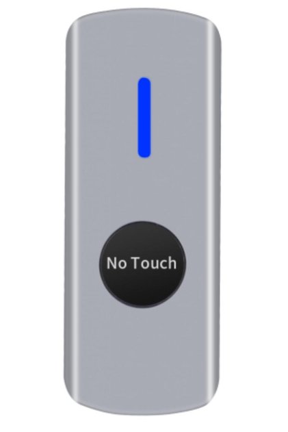 No Touch Temassız Çıkış Butonu | Kompakt Metalik Gövde | Yeşil LED Işıklı Kapı Açma Sensörü