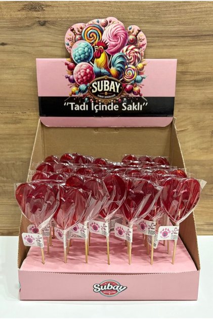 Cam Şeker Kalp Lolipop 10 Adet | El Yapımı Hediyelik Şeker Sevgiliye Hediye Doğum Günü Parti Şekeri