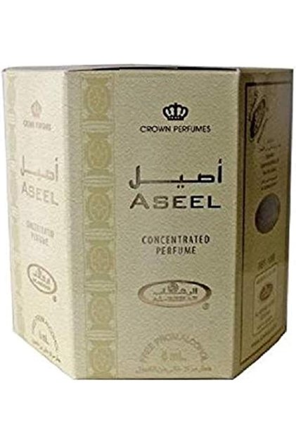 Aseel زجاجة عطر مركزة بحجم 6 مل تحتوي على 6 قطع من Al Rehab
