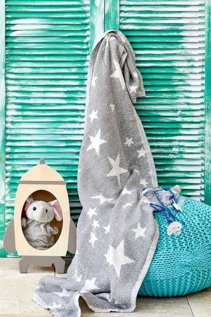 Baby Star Gray Baby Pique