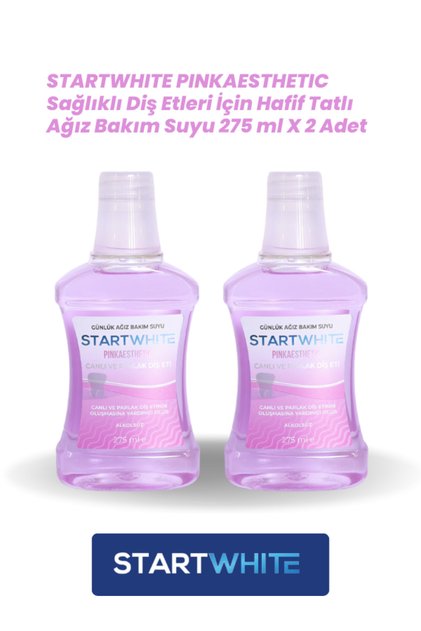 STARTWHITE PINKAESTHETIC Sağlıklı Diş Etleri İçin Hafif Tatlı Ağız Bakım Suyu 275 ML X 2 Adet