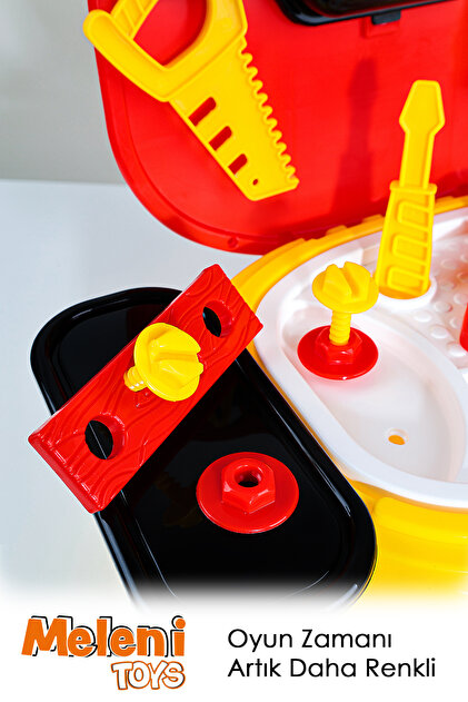 Meleni Toys 18 Parça Masalı Oyuncak Tamir Seti - Taşıma Çantalı