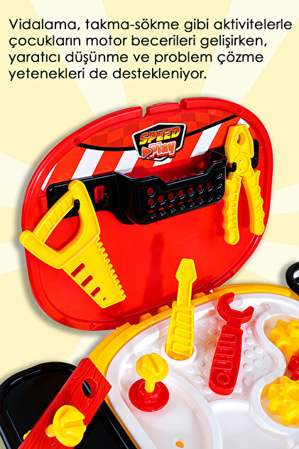 Meleni Toys 18 Parça Masalı Oyuncak Tamir Seti - Taşıma Çantalı