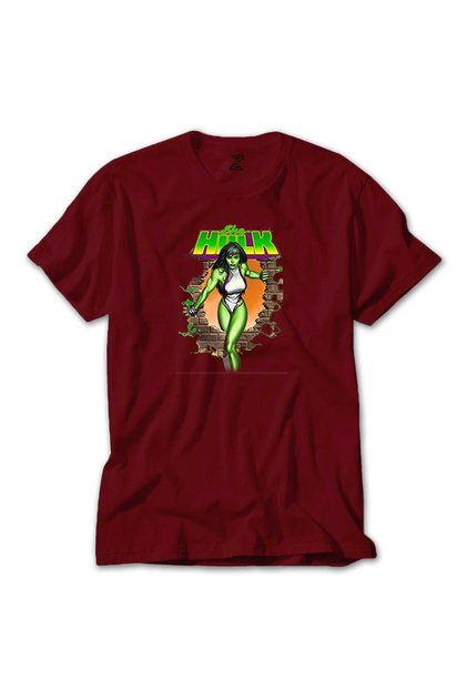 She Hulk Wall Color T-Shirt Red Color Size M