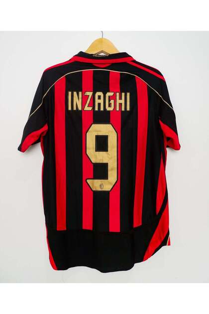 ACミラン INZAGHI 9番 半袖 ユニフォーム 2006/2007 ACミランの半袖遠征ユニフォーム 9番 INZAGHI AC