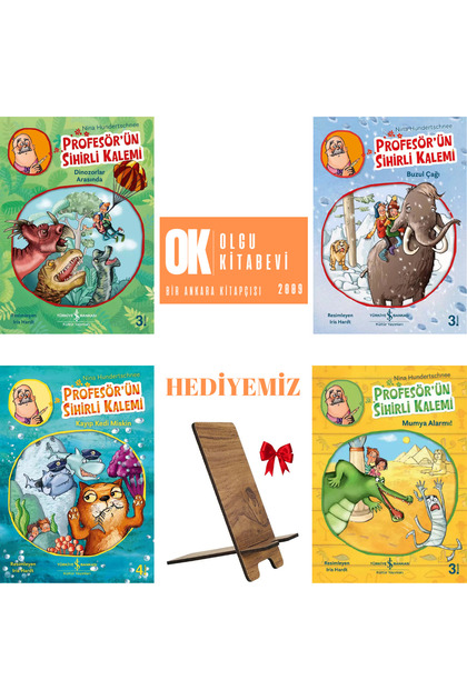 Profesör’ün Sihirli Kalemi Serisi 4 kitap set / 8 - 11 Yaş - telefon tutucu hediyemiz