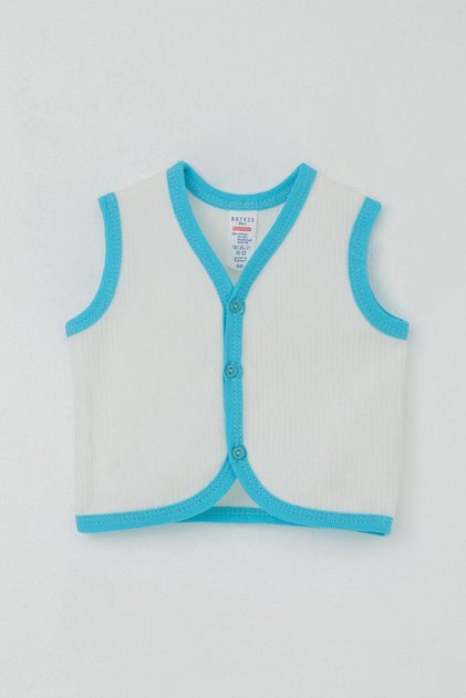 Baby Boy Velvet Vest Buttoned 0-3 Months-9 Months, White