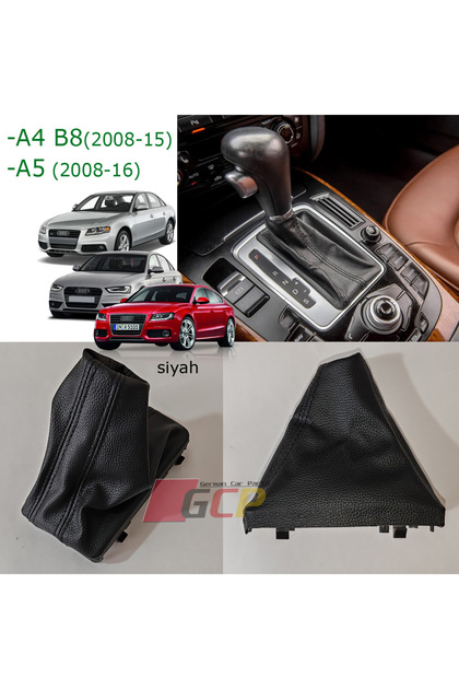 A4 Gear Shift Bellows Leather Dust Cover - A5 Gear Shift Bellows Leather Black