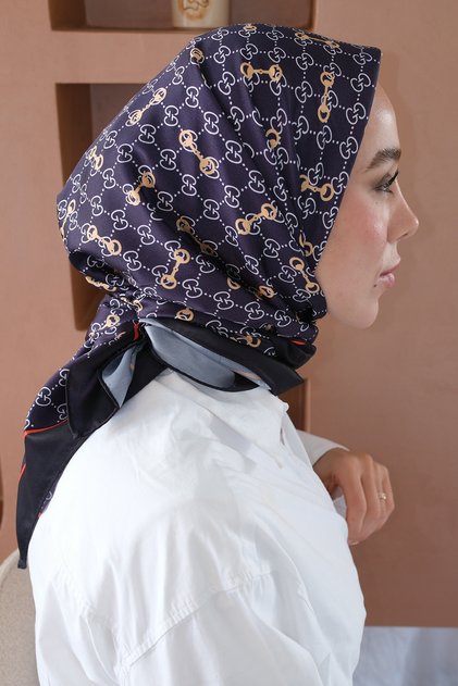 Kelepçe Desen Twill Eşarp