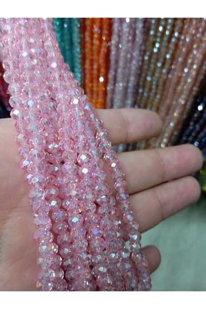 6 MM KRISTALNE PERLE 10 NIZOVA PROSEČNO: 650 KOMADA ROZE
