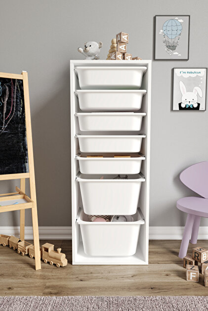 Baby Darling %100 MDF - XL Mono 7 Sepetli Oyuncak Dolabı - Fiyatı