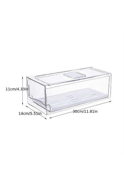 xiaohao 1pcKitchen refrigerator storage box drawer type fresh-keeping box eggs and meat food frozen