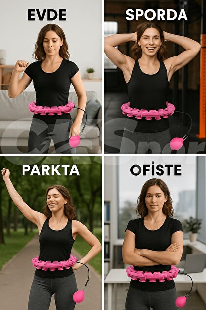 pekial CKSpor Akıllı Hulahop Çemberi 24 Parçalı 360 Derece