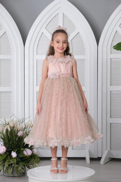 Pink Girls' Dress - Model 3148