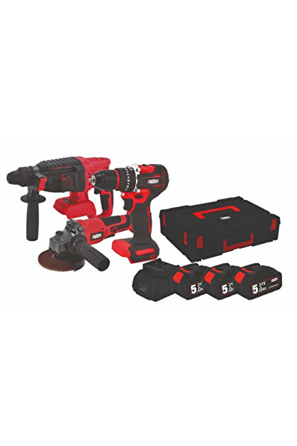 Attlas Atb 21 3'lü Kömürsüz Kombo Set (Matkap + Taşlama + Kırıcı