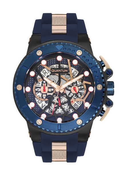 QUANTUM Men's Chronograph Blue Dial Watch - HNG535.059
