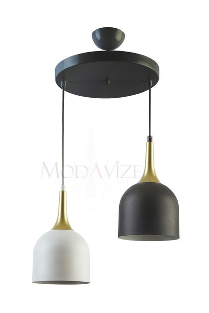 Reına Modern Salon - Mutfak - Cafe Tasarım Metal Başlık Tekli Ikili Üçlü Sıralı Avize