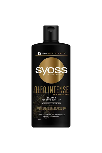 Sampon Syoss Oleo Intense, cu amestec de uleiuri japoneze pentru par tern si uscat, 440 ml