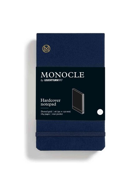 X Monocle Limited Edition Notepad Pocket (A6) Hard Cover, 184 Dots Navy 3692