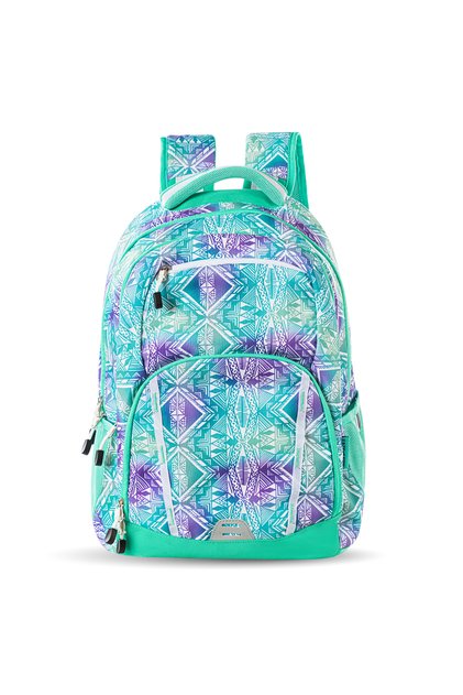18" School Bag - Geometrical Green