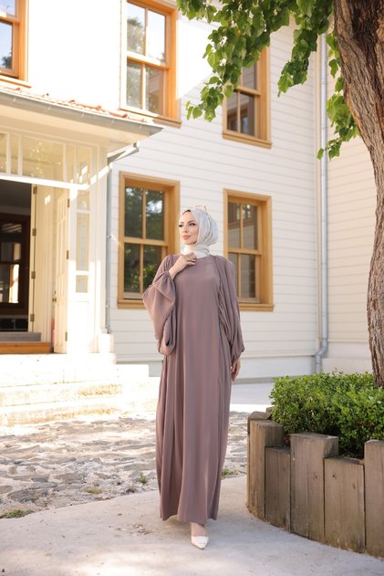 Firuze Elbise 8008 Vizon