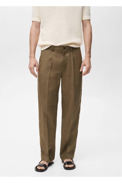 %100 keten pensli pantolon