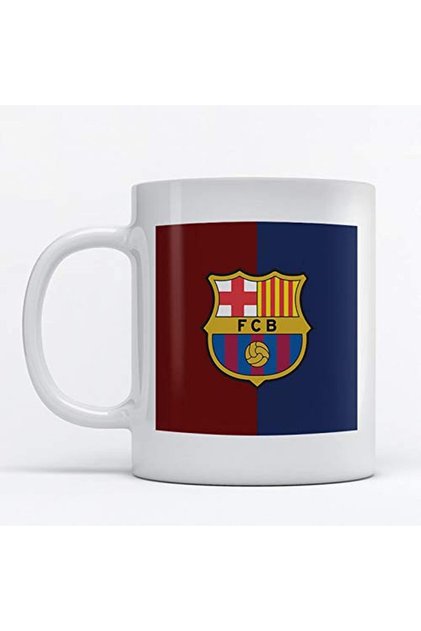 كوب قهوة وشاي عتيق بشعار نادي برشلونة لكرة القدم (350 مل)، سيراميك