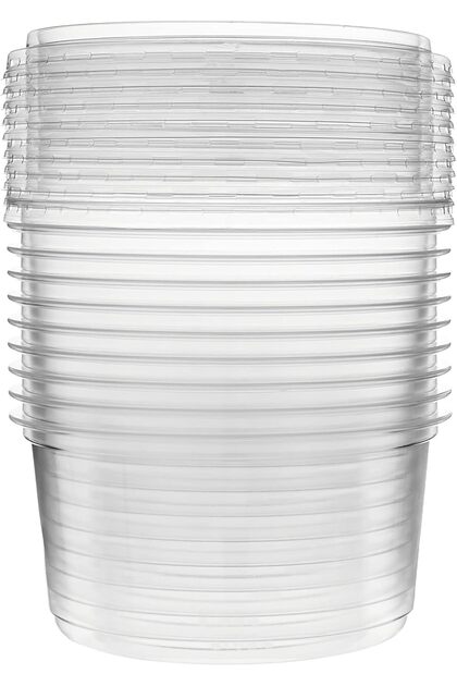 Disposable PET, Clear, Food Storage, Deli Container Square 12 ounce with Lid, 10 Pieces