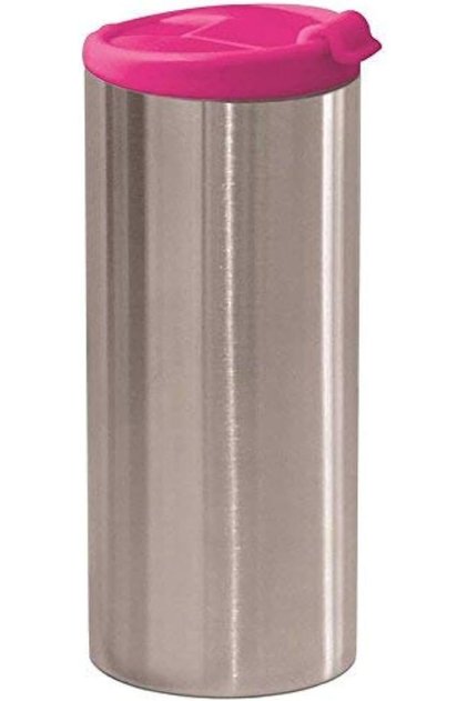 Designs Stainless Steel Double Wall Vacuum Travel Mug - 35 cl (Fuchsia Lid)