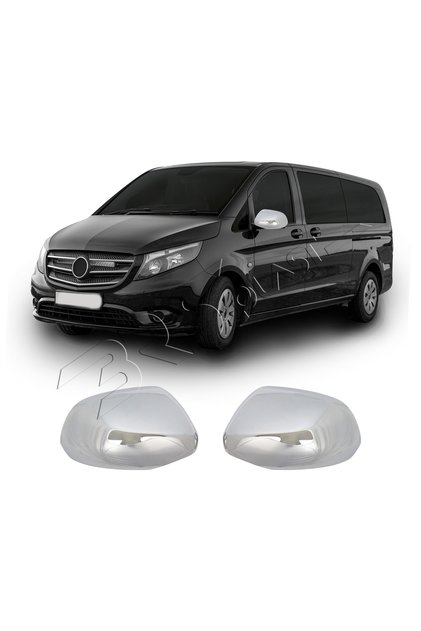 Mercedes Vito W447 Uyumlu 2015 Ve Üzeri Ayna Kapağı 2 Parça Abs Krom Kaplama