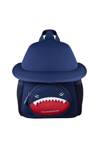 3D Cute Shark Kids School Bag/Activity Bag 10" - Dark Blue