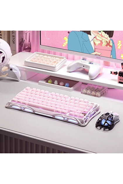 Gravastar Mercury K1+M1 Pro Kablosuz RGB Işıklı Mekanik Q Gaming