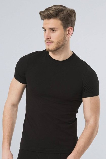 Men's Lycra T-Shirt Short Sleeve Crew Neck