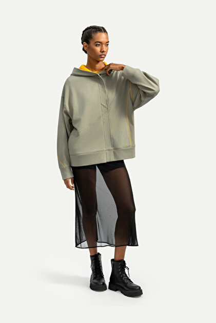 KAFT Erkek Fermuarlı Oversize Hoodie Sweatshirt - Ziplay