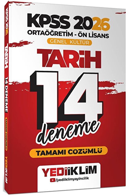 Yediiklim Yayınları 2026 KPSS Ortaöğretim Ön Lisans Genel Kültür