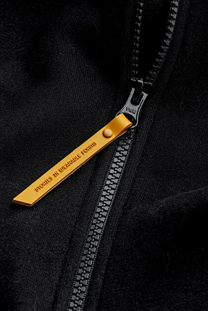 KAFT Erkek Fermuarlı Oversize Hoodie Sweatshirt - Zipoc - Tar