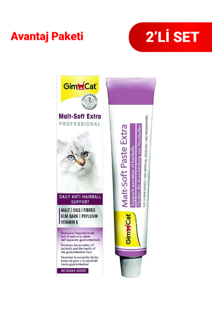 Malt-soft Extra Tüy Yumağı Önleyici Kedi Macunu 20 gr 2'li Paket