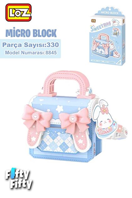 Vagonlife Loz Micro Block Sweet Bag Serisi Mavi Tavşan Figürlü